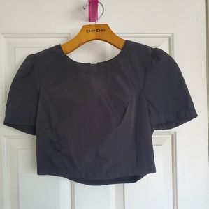 Black bebe Cropped Top